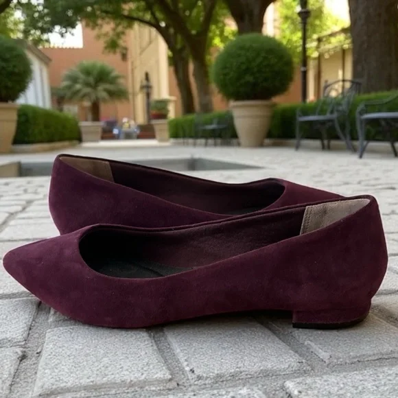 ROCKPORT Total Motion Adelyn Ballet Flats Total Motion Trutech Purple Plum Shoes - Picture 2 of 6
